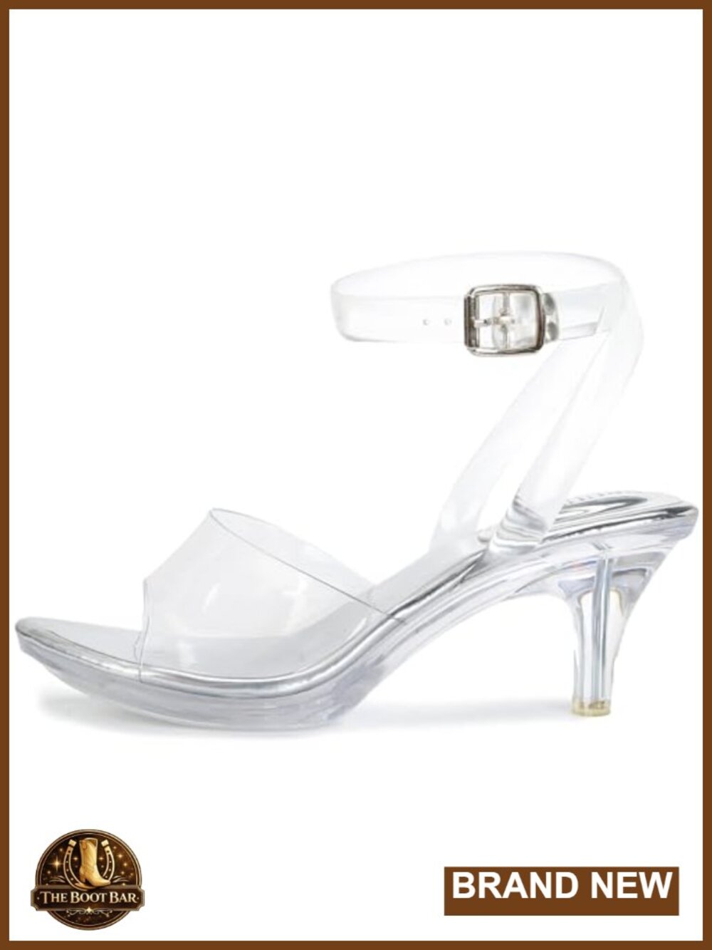 Clear Strappy Heels Women Ankle Strap Platform High Heel Sandals Stiletto Open